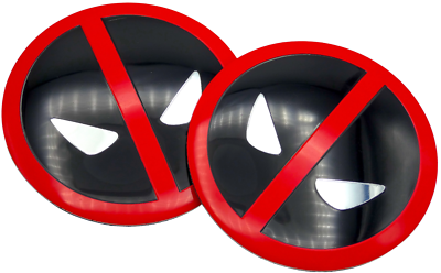 2x Metal Dome Shape Deadpool Decal Sticker Emblem Fender Auto Car - Foto 6