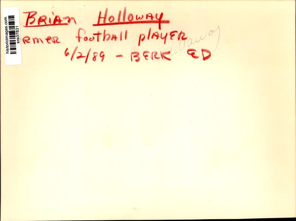 1989 Press Photo Former Los Angeles Raiders Footballer Brian Holloway