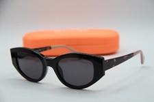 NEW WOOW SUPER BOLD 2 COL 100 BLACK BURGUNDY TORTOISE SUNGLASSES W/CASE 52-21