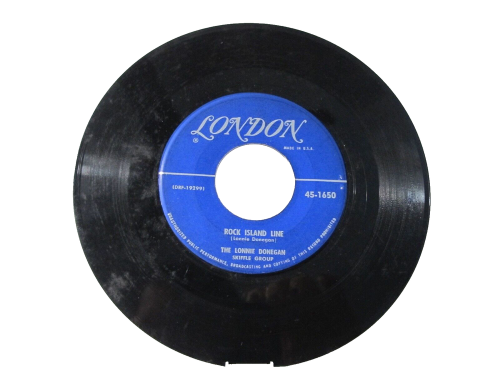 Lonnie Donegan 45 Record Rock Island Line Classic Hit