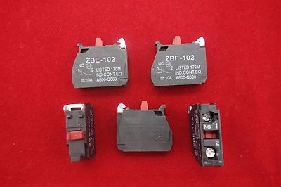 10PCS Fits ZBE-102 N/C Normal Close CONTACT BLOCK RED FOR XB4 XB5 Series Product