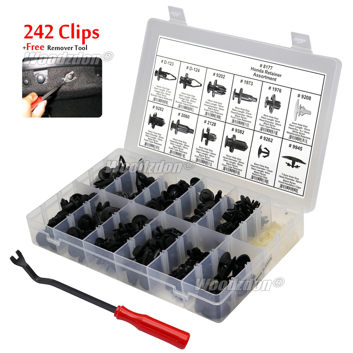 Body Kits For Volvo 242 242 Piece Honda Trim Clip Assortment Kit - Push ...