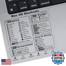 2 Pack Mac Keyboard Shortcuts Stickers for MacBook Air/Pro 13-16 Inch - Insta