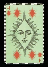 Transformation playing card Christian Lacroix 4 of Diamonds Q70d