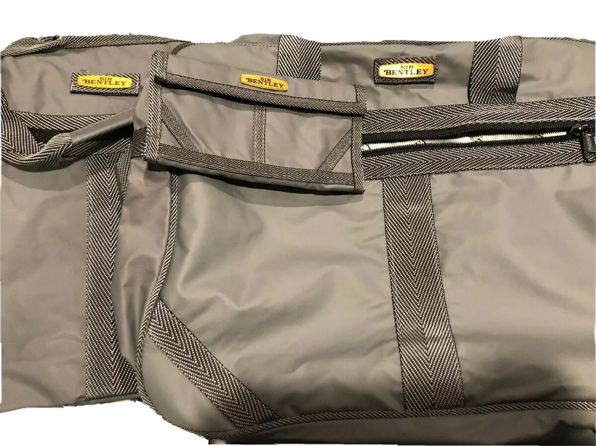 Sir Bentley Travel Set 3 In 1:Grey Hand Bag Zip, Open Tote Bag