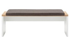 Sitzbank Esszimmerbank Küchenbank Eiche Altholz Dekor mit Klemmkissen 130 x 40cm