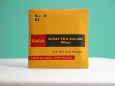 Kodak WRATTEN 8 K2 YELLOW FILTER For B W Contrast 2X2