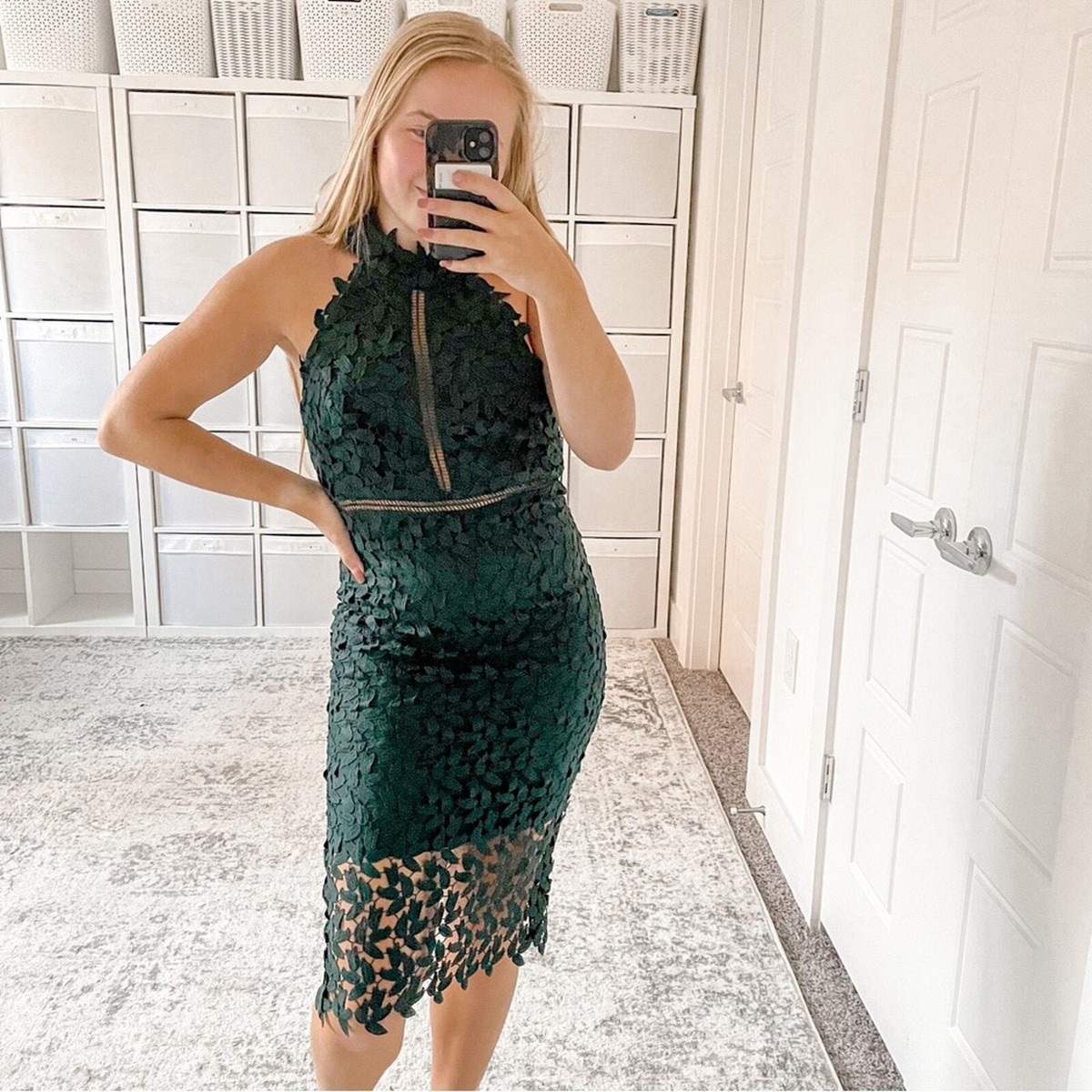 Gemma Halter Bardot Gemma Dress Green Bardot Green Gemma Lace