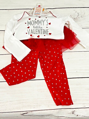 Just One You Carter's Mommy s Little Valentine 9M Bodysuit Tutu Leggings set