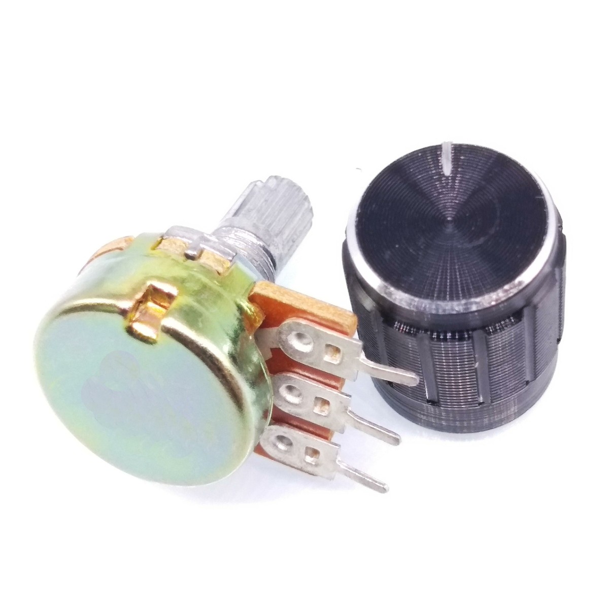 10 Units 10K B10K Ohm Linear Taper Rotary Potentiometer With Silver ...