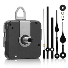 2 Sets Metal Hour Minute Hand Long Shaft Quartz Clock Movement Repair Parts Kit