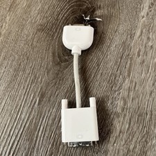 Genuine Apple Mac MacBook Pro Male DVI to VGA Monitor 6 Inch Long Adapter Cable