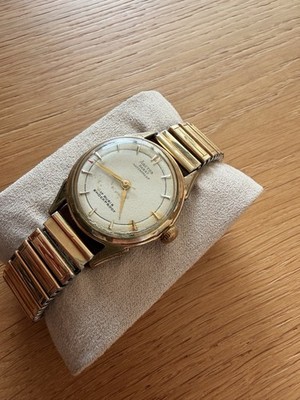 Vintage Handaufzug Armbanduhr Herren Arctos Parat 17 Rubis Vergoldet Walzgold