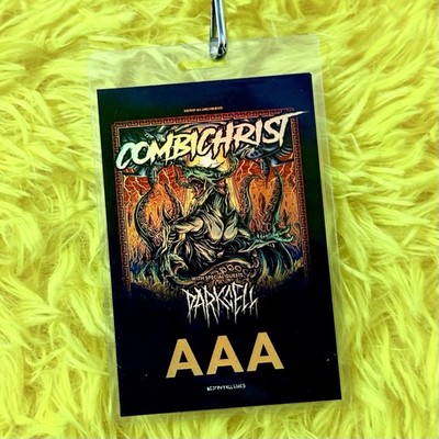 Combichrist 2019 Australian Tour Access All Areas Laminate Foil Pass Darkcell