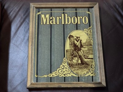 Marlboro Spiegelbild  Wandbild Western Cowboy Vintage Look Deko