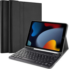Ducerta Ipad 9Th Generation Case with Keyboard, 10.2 Inch Ipad Bluetooth Keyboar