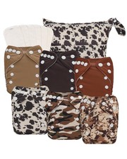 Newborn Cloth Diapers Pack of 13 for 5-12lbs Preemie Girl, Cloth Diaper Cover...
