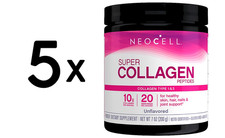 5 x NeoCell Super Collagen Peptides Type 1 & 3, Unflavored - (109,99 EUR/kg)