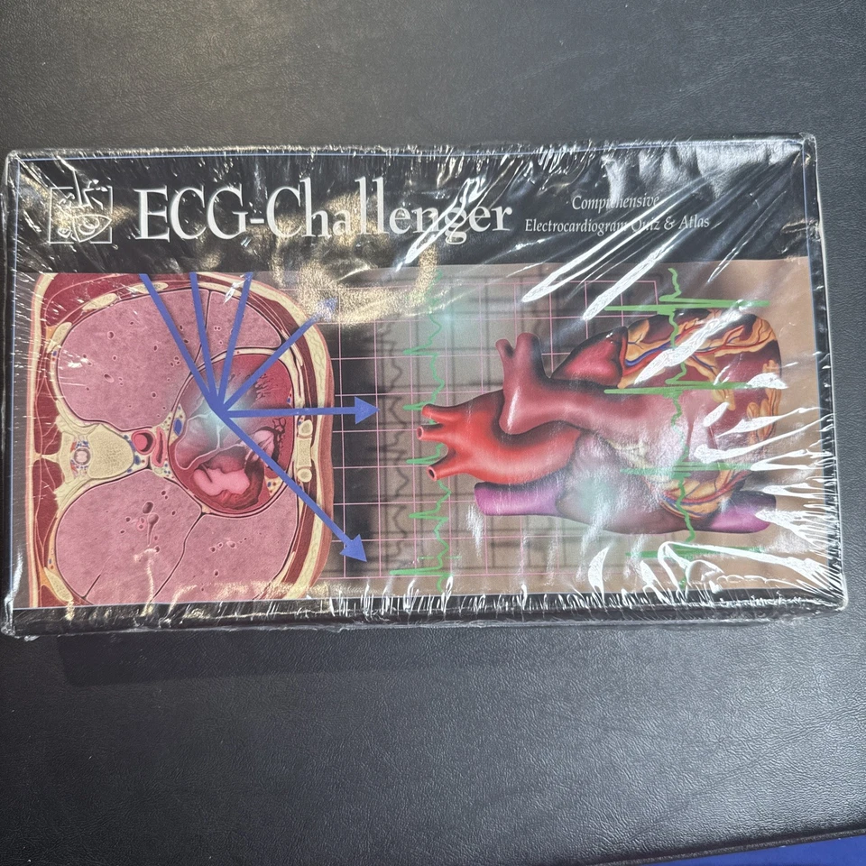 ECG-CHALLENGER CD ROM by Challenger Corporation. ECG Q&A QUIZ AND ATLAS. RARE! - Image 2 of 3