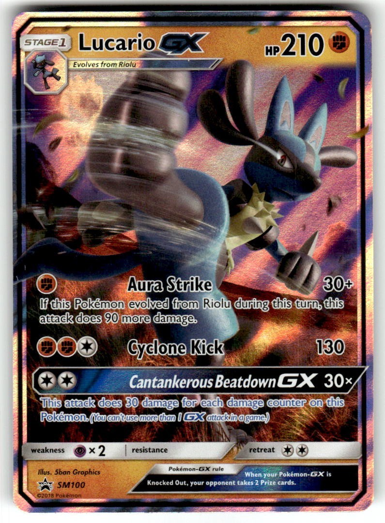 Pokemon Sun & Moon Promos Lucario GX SM100 Promo Card NM