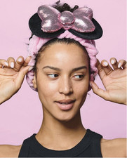 The Creme Shop x Disney 3D Minnie Mouse Headband Sequin Bow Pink/Black