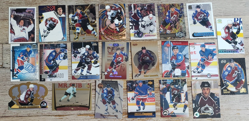 22 Different Valeri Kamensky Hockey Card Lot-Colorado Avalanche New York Rangers
