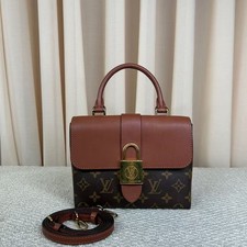Louis Vuitton Locky BB Bag Monogram Caramel Leather Gold Hardware 2Way 100 Auth