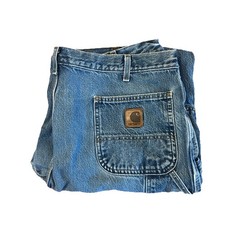 Vintage Carhartt Carpenter Jeans Mens 42x34 B137 DST Blue Denim USA Y2K