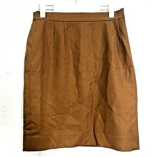 Louis Feraud Vtg Pencil Skirt Women 10 Brown Wool High Waist Academia Corporate