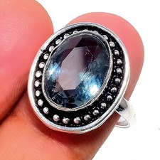 London Blue Topaz Gemstone 925 Sterling Silver Jewelry All Size Ring For Gift