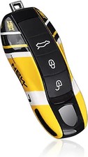 Key Protection Keychain, Key Cover for Macan Cayenne Panamera 911-old yellow