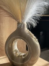 Keramikvase zur Dekoration, 26×22 cm, überzogen mit glänzendem Epoxidharz.