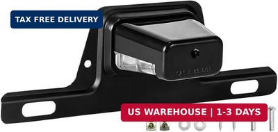 LED License Plate Light, 12V DC Car Tag Lamp Bracket Mount with Drainage Hole, W