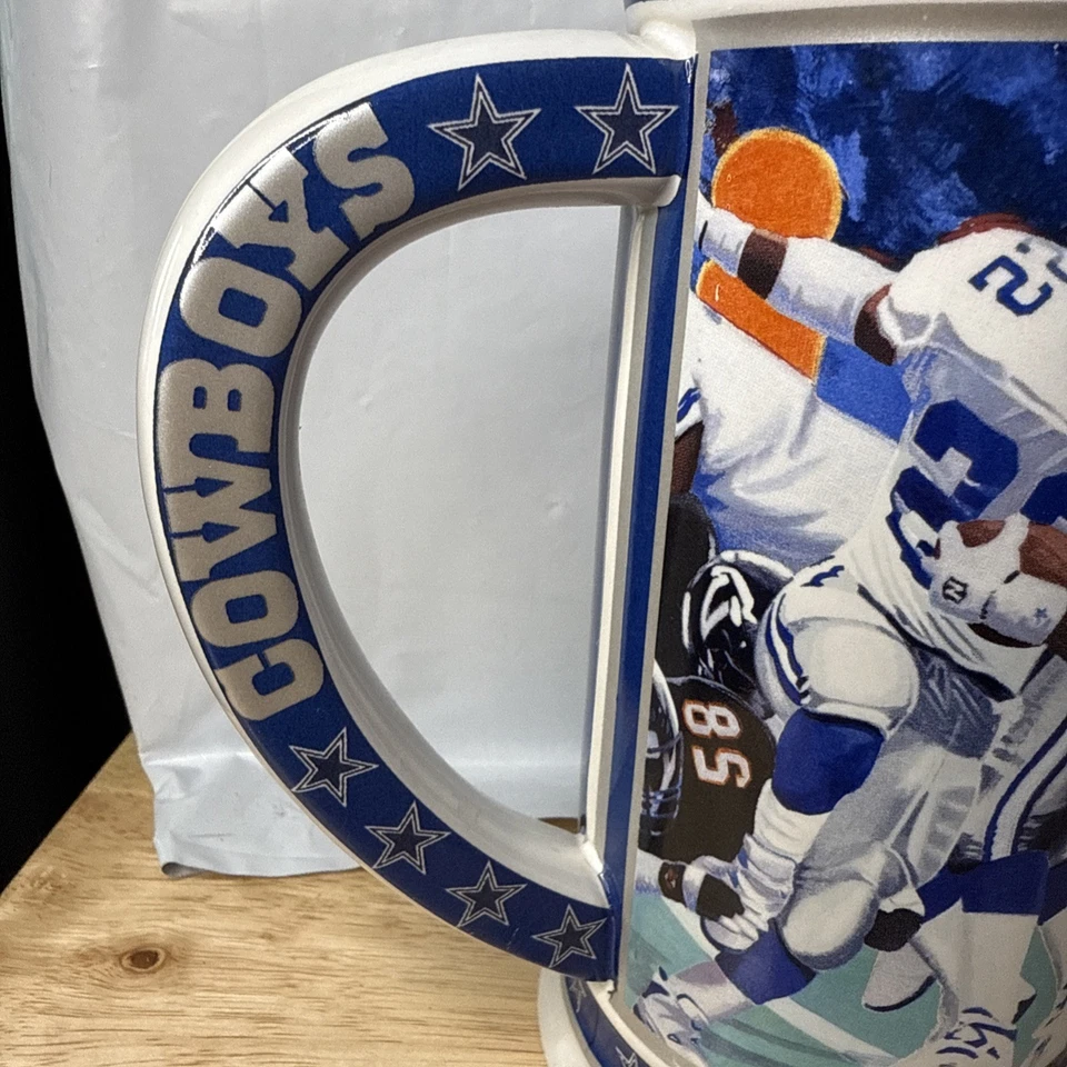Emmitt Smith Dallas Cowboys Edición Limitada Conmemorativo Stein-Run Con Historia Foto 2 de 4