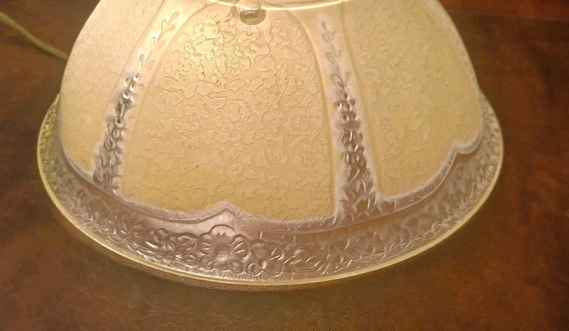 Antique Painted Enbossed Shade For Light Fixture #9