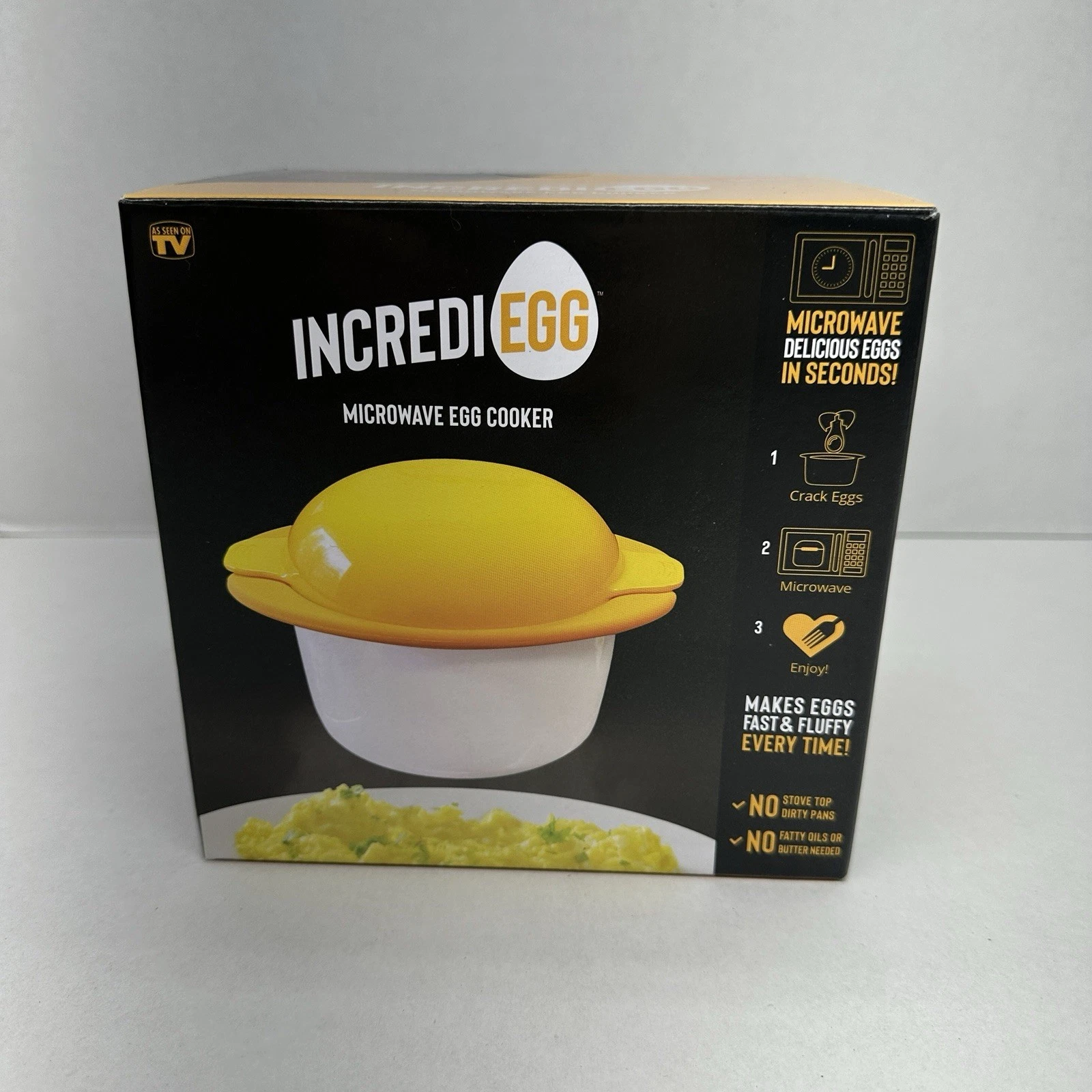 IncrediEgg Microwave Egg Cooker – New in Box – Fast Fluffy Eggs in Seconds