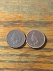 1859 1860 Copper Nickel Indian Pennies Fine Condition Some Liberty