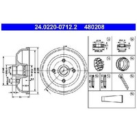 2X Bremstrommel Hinten FüR Opel Tigra S93 1.4 1.6 Ab 94 ATE X14XE Neu