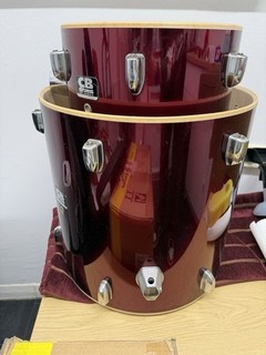 CB Drums X Red 3 Schalen 14 Boden 2 12” 13” Rack Toms Ersatzteile / Reparaturen