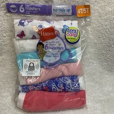Hanes EasyCare Pre Shrunk Toddler Girls Tagless Hipsters Panties.6Pk NEW