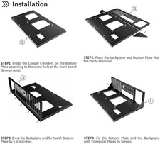 Computer Case Open Chassis Gaming Case Rack for ATX Micro-ATX ITX Motherboards