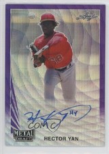 2020 Leaf Metal Draft 1990 Purple Wave 10/15 Hector Yan #LA-HY1 Auto 15t4