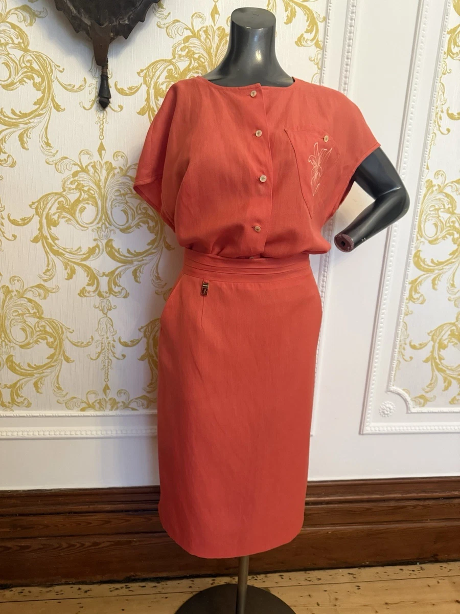 Blusa y falda naranja de verano con peso de Burberrys talla 16 EXCELENTE ESTADO