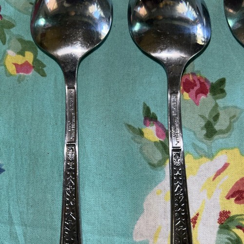 4 INTERPUR FLORENZ 4 PETAL TABLESPOONS JAPAN 6 1/4" STAINLESS Replacement VTG - Picture 11 of 14