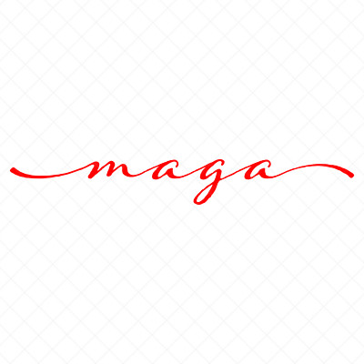 [2 PACK] - MAGA Cursive Decal Sticker for Car , Laptop , Water Bottle ...