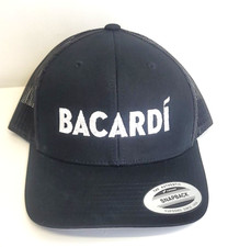 Bacardi Hat Trucker The Classics Mesh Back Embroidered Black Snapback Adult
