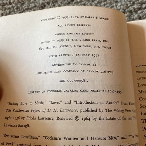 Sex Literature and Censorship D H Lawrence 1971 PB Literary Criticism - Picture 6 of 6