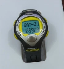 Skechers Go-Walk Heart Rate Monitor gray/silver/yellow watch pedometer/cal.count