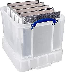Really Useful Kunststoff-Aufbewahrungsbox, 35 Liter, mit XL-Deckel, Transparent - Bild 1 von 7