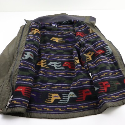 Vtg 90s 1995 Patagonia Canvas Nuevo Range Aztec Synchilla Coat